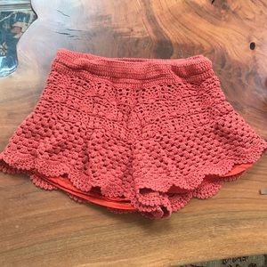 Vintage crochet short shorts